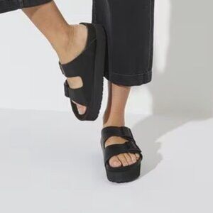 NWOT Birkenstock Papillio Arizona Flex Platform Leather sandals women's sz 8
